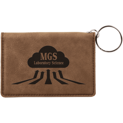 Leatherette Keychain ID Holder