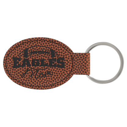 Leatherette Oval Keychain 3" x 1.75"