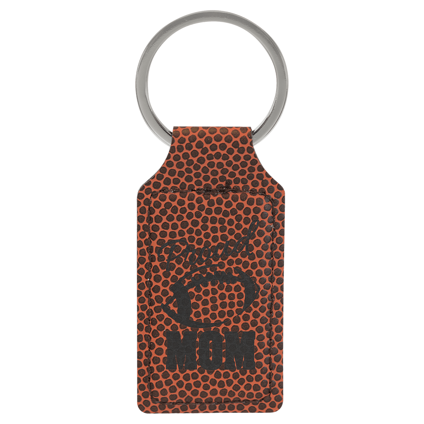 Leatherette Rectangle Keychain 2.75" x 1.25"