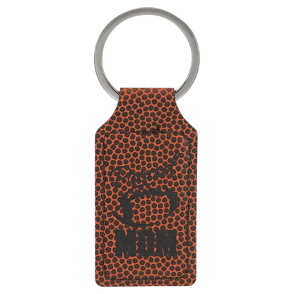 Leatherette Rectangle Keychain 2.75" x 1.25"