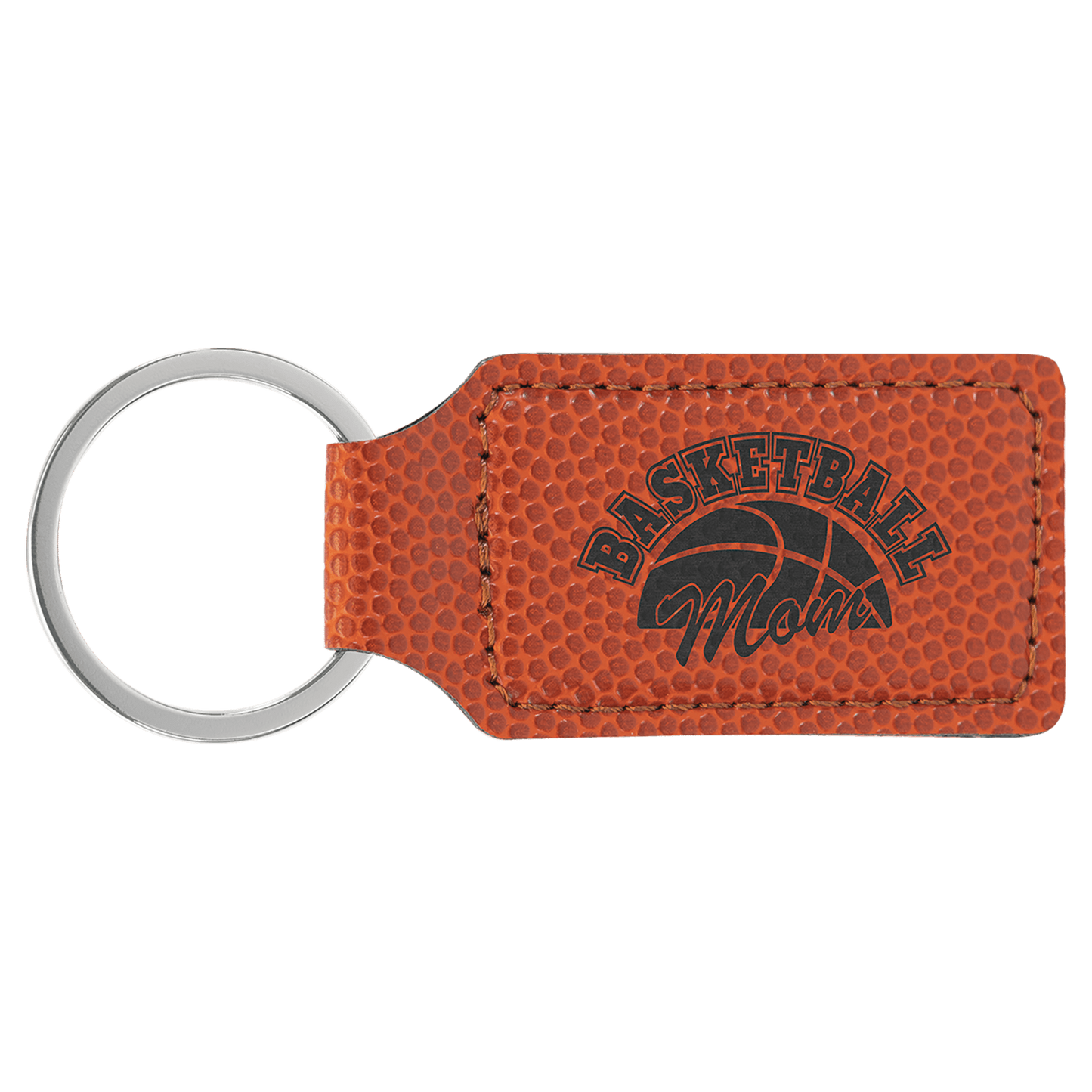 Leatherette Rectangle Keychain 2.75" x 1.25"