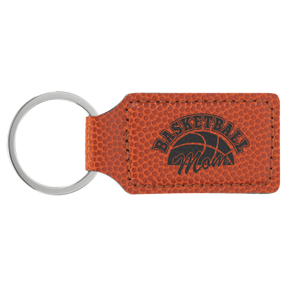 Leatherette Rectangle Keychain 2.75" x 1.25"