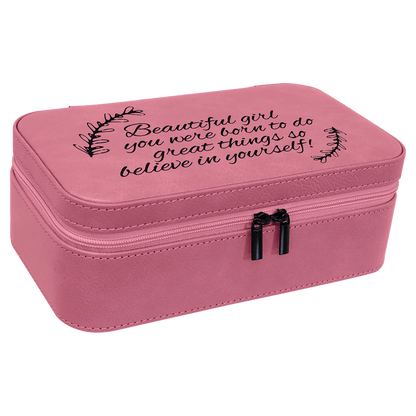 Leatherette Jewelry Box 7.5" x 4.5"