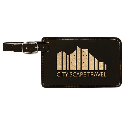 Leatherette Luggage Tag 4.25" x 2.75"