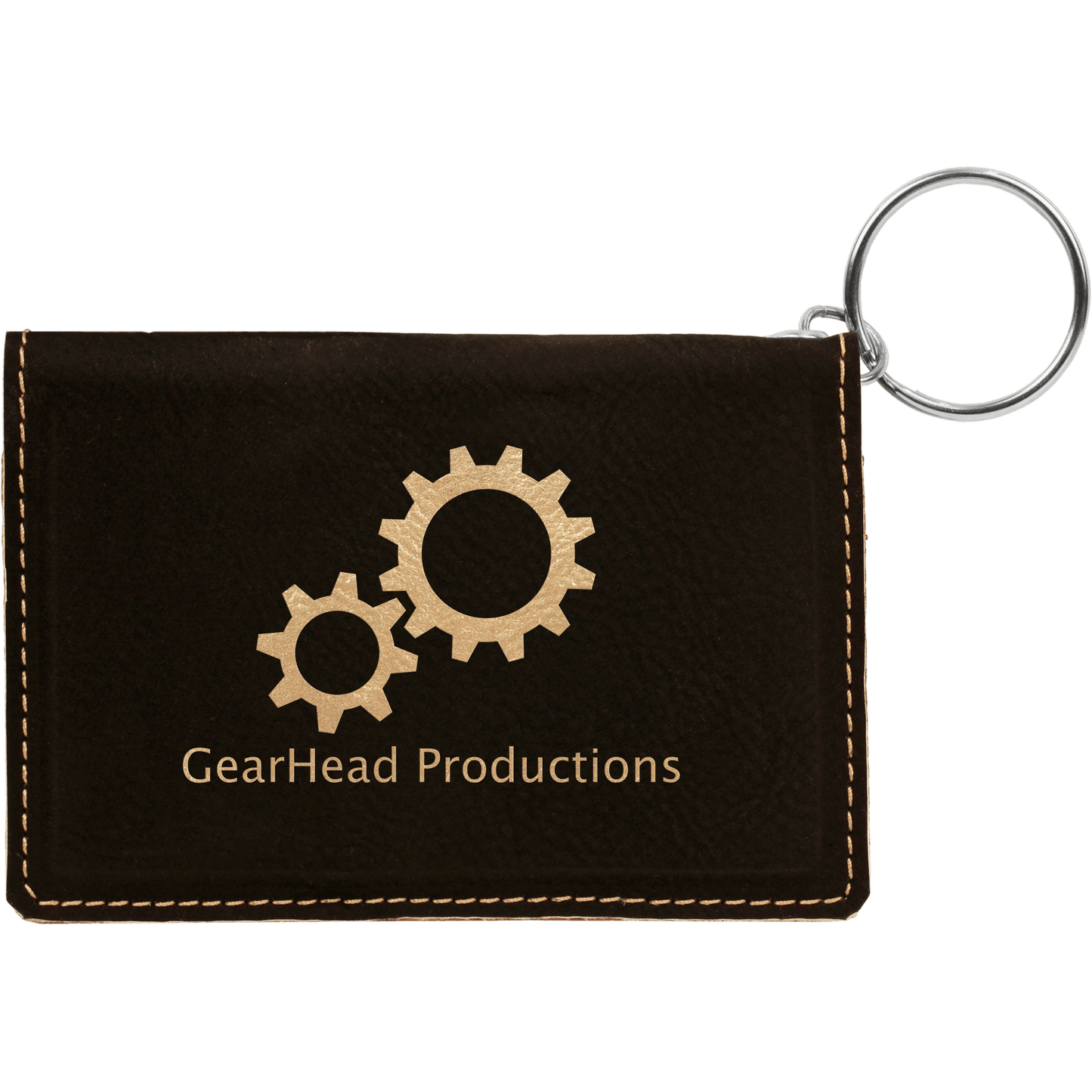 Leatherette Keychain ID Holder