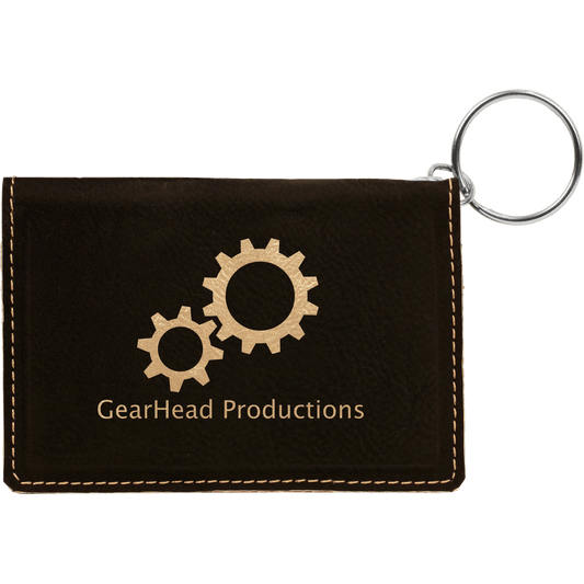 Leatherette Keychain ID Holder