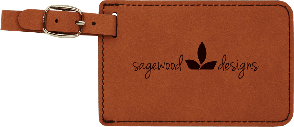Leatherette Luggage Tag 4.25" x 2.75"