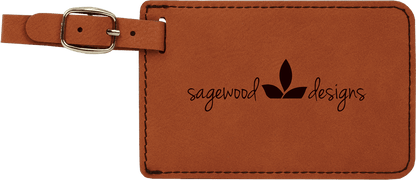Leatherette Luggage Tag 4.25" x 2.75"