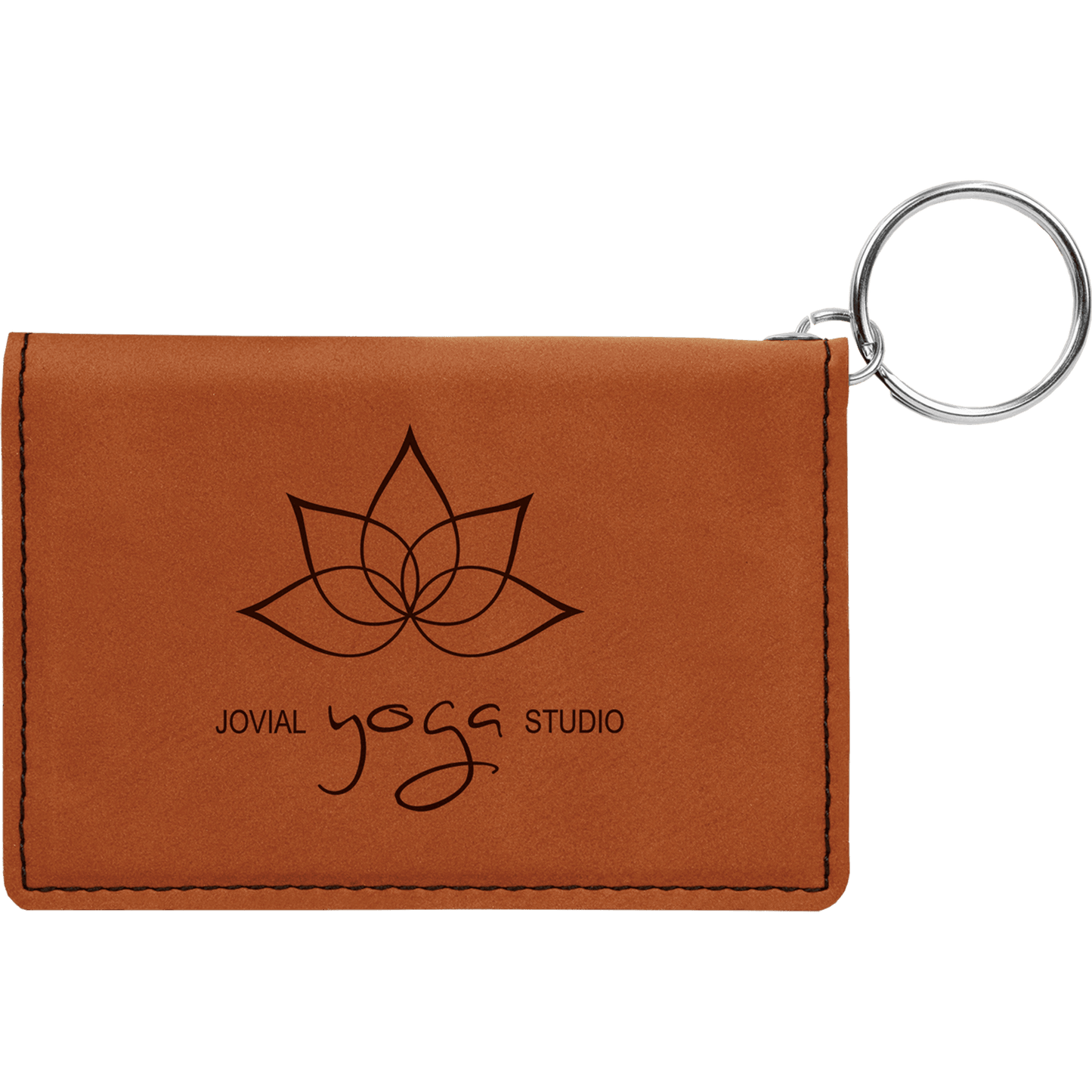 Leatherette Keychain ID Holder