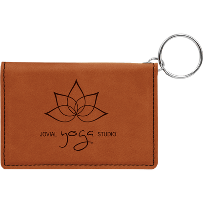 Leatherette Keychain ID Holder