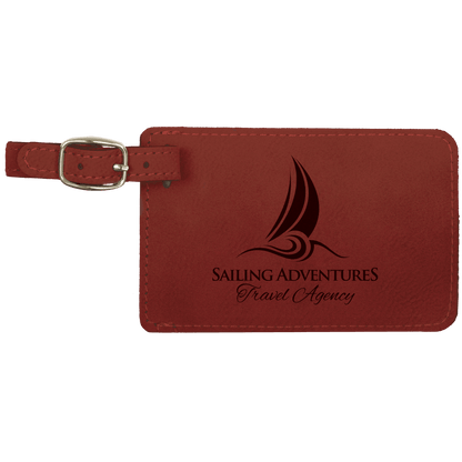 Leatherette Luggage Tag 4.25" x 2.75"