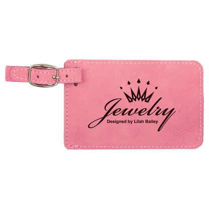 Leatherette Luggage Tag 4.25" x 2.75"