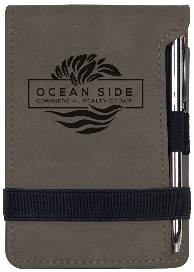 Leatherette Mini Notepad with Pen 3.25" x 4.75"
