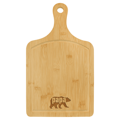Bamboo Cutting Board Paddle Shape with Drip Ring