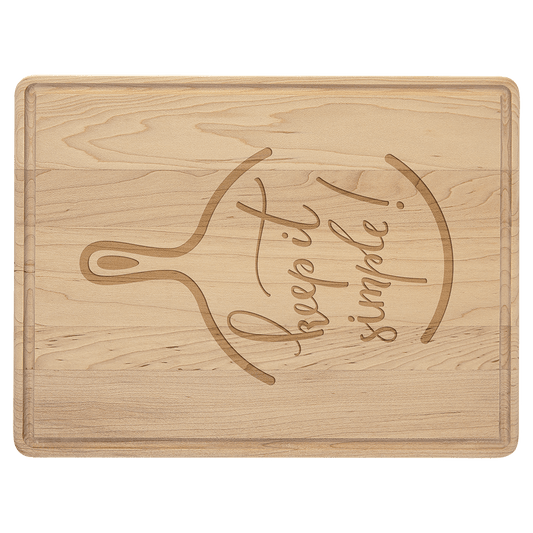 Maple Cutting Board with Drip Ring