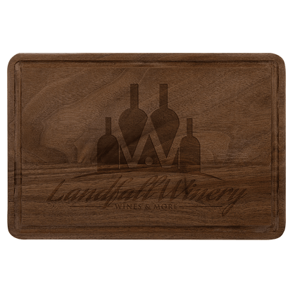 Walnut Cutting Board with Drip Ring