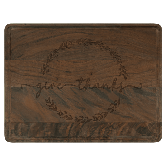 Walnut Cutting Board with Drip Ring