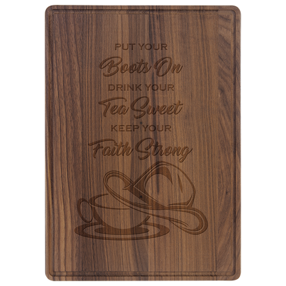 Walnut Cutting Board with Drip Ring