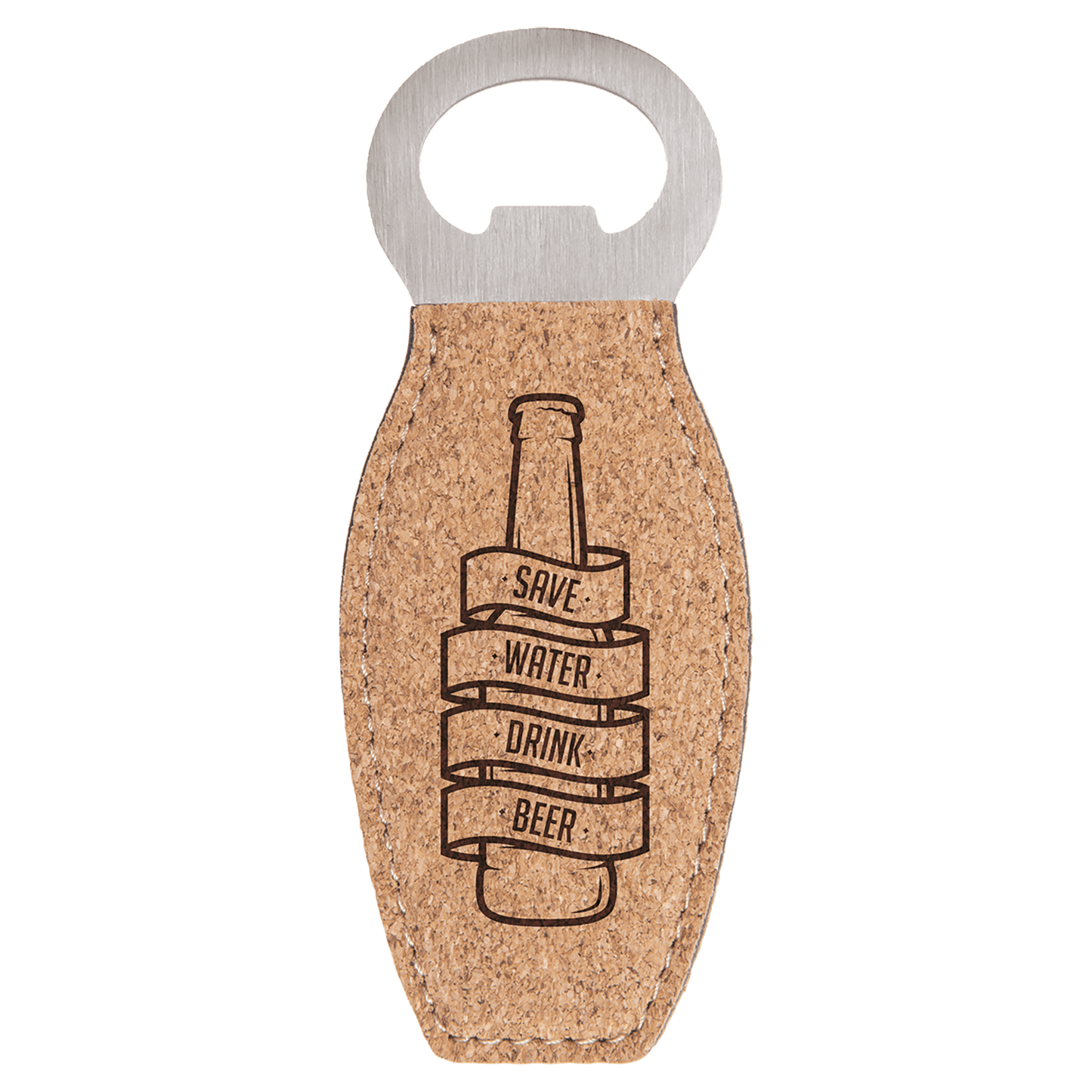 Leatherette Bottle Opener with Magnet