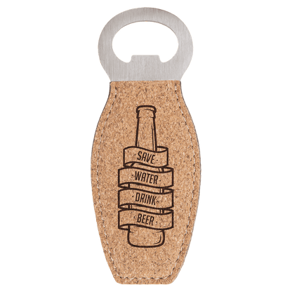 Leatherette Bottle Opener with Magnet