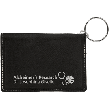 Leatherette Keychain ID Holder