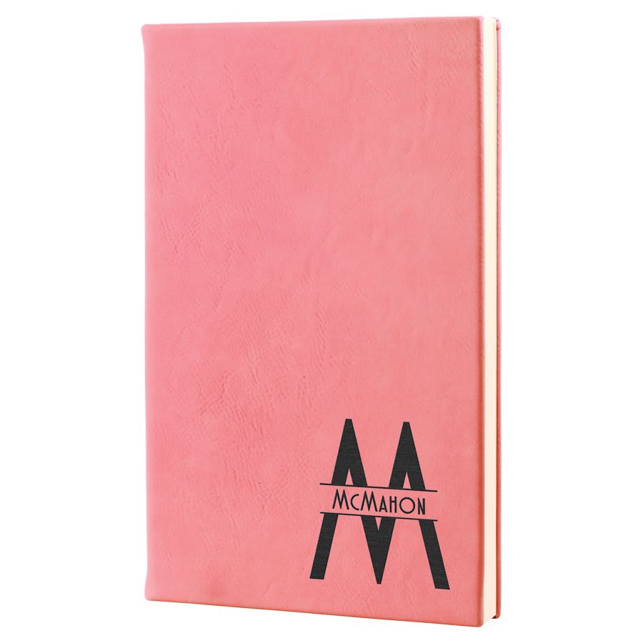 Pink Leatherette Journal with Lined Notepad