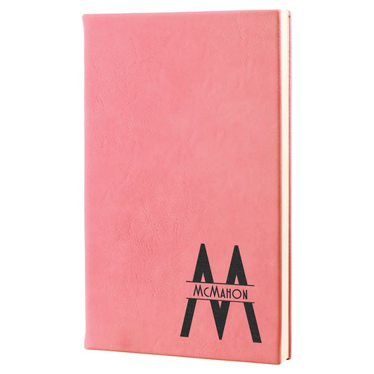 Pink Leatherette Journal with Lined Notepad