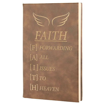 Rustic/Gold Leatherette Journal with Lined Notepad