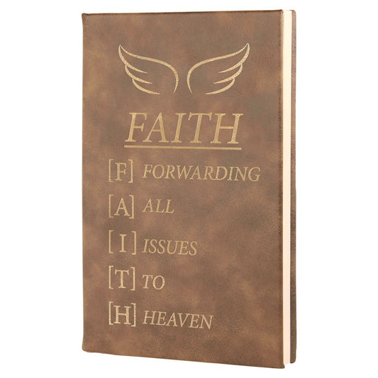 Rustic/Gold Leatherette Journal with Lined Notepad