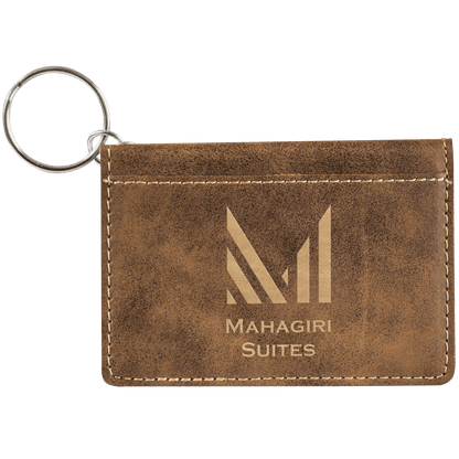 Leatherette Keychain ID Holder