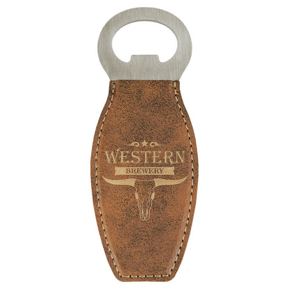 Leatherette Bottle Opener with Magnet