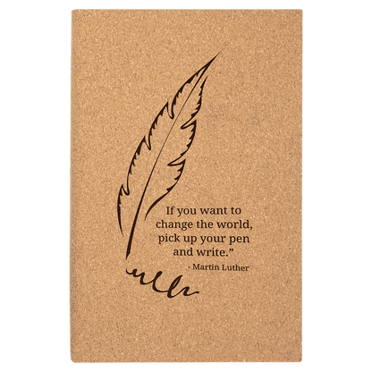 Cork Journal with Lined Notepad