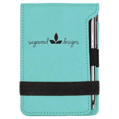 Leatherette Mini Notepad with Pen 3.25" x 4.75"