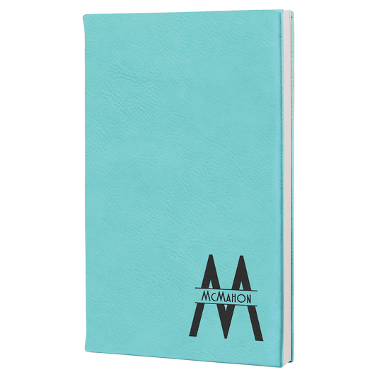 Teal Leatherette Journal with Lined Notepad