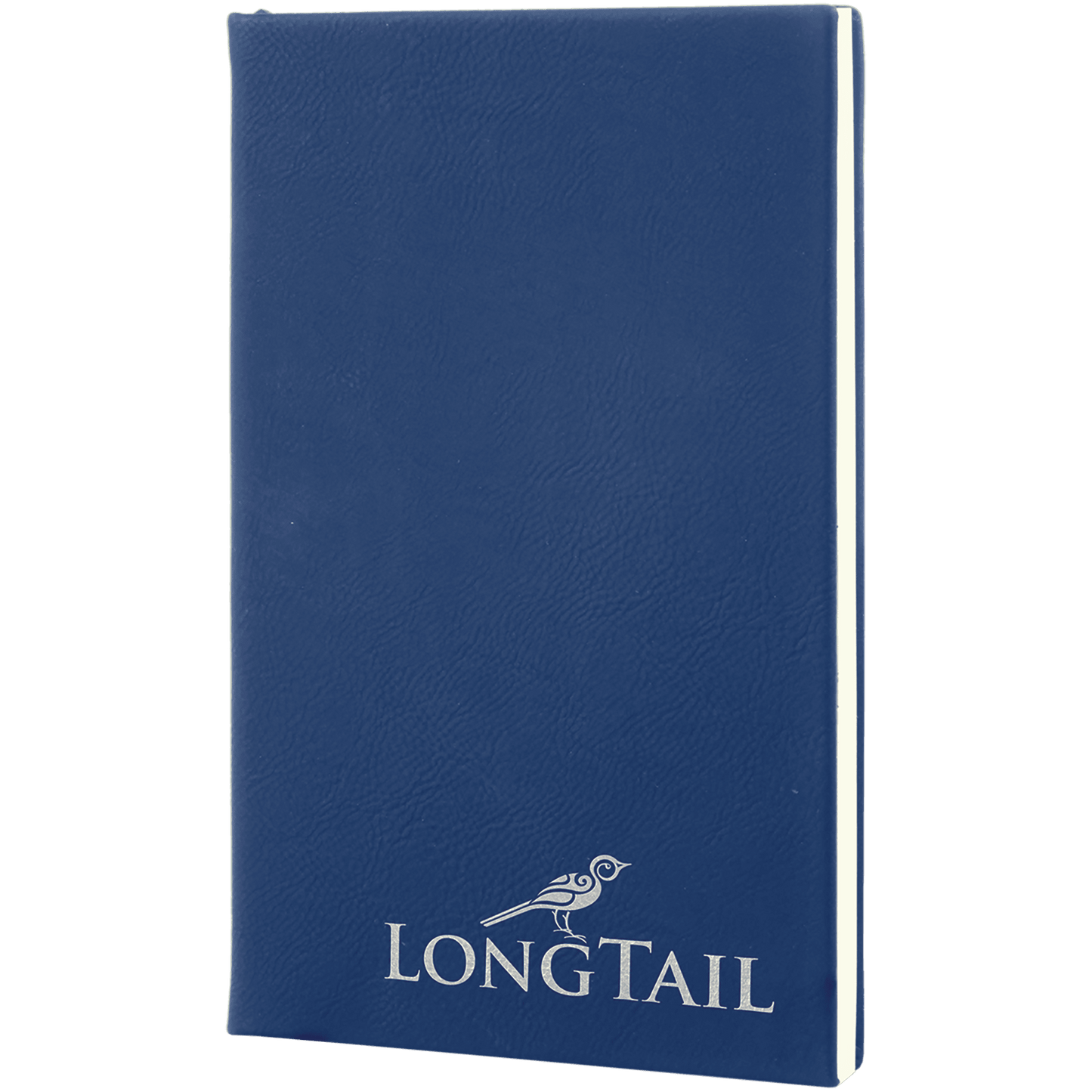 Blue/Silver Leatherette Journal with Lined Notepad