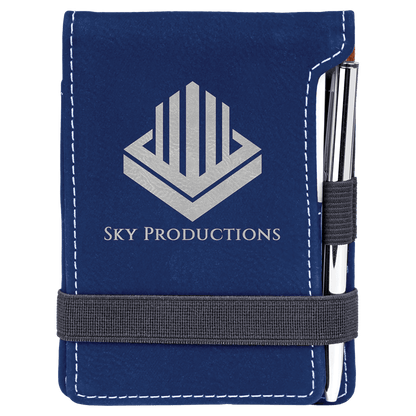 Leatherette Mini Notepad with Pen 3.25" x 4.75"