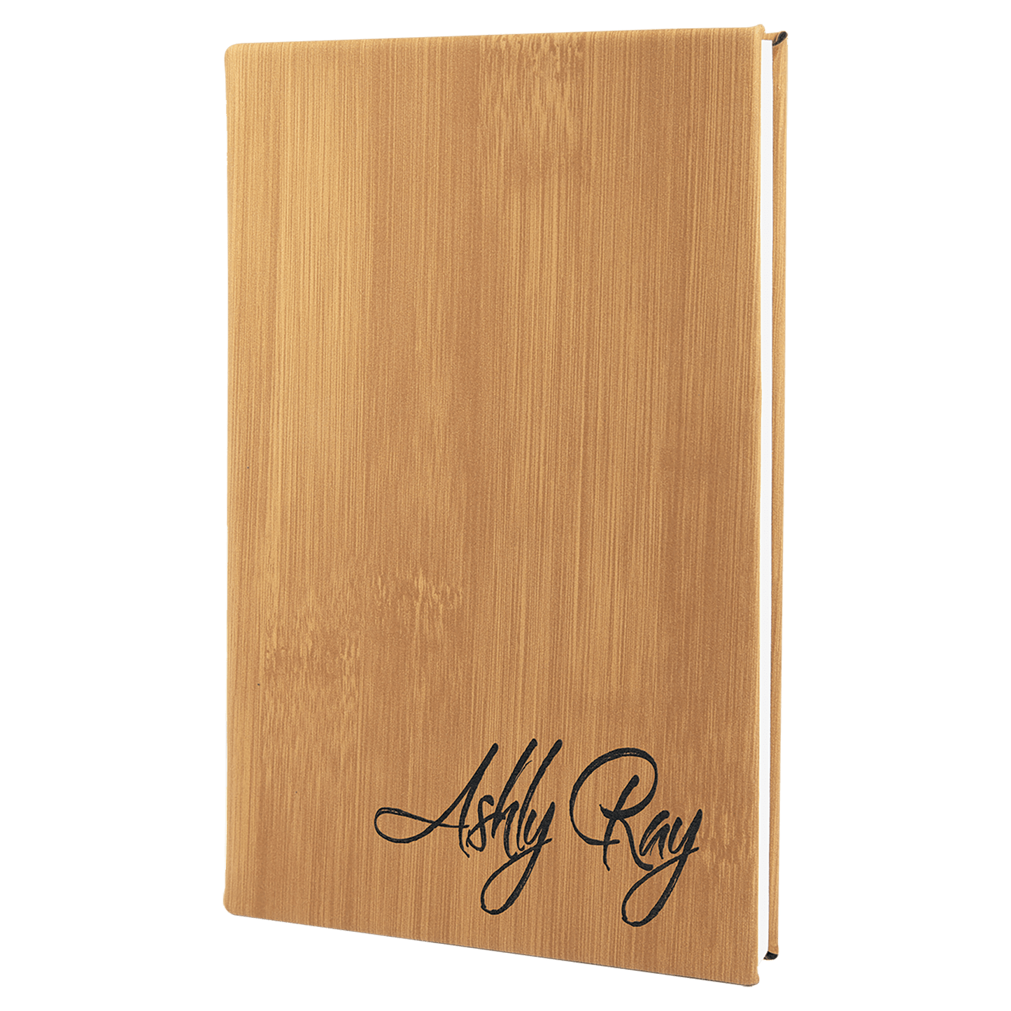 Bamboo Leatherette Journal with Lined Notepad