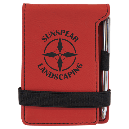 Leatherette Mini Notepad with Pen 3.25" x 4.75"