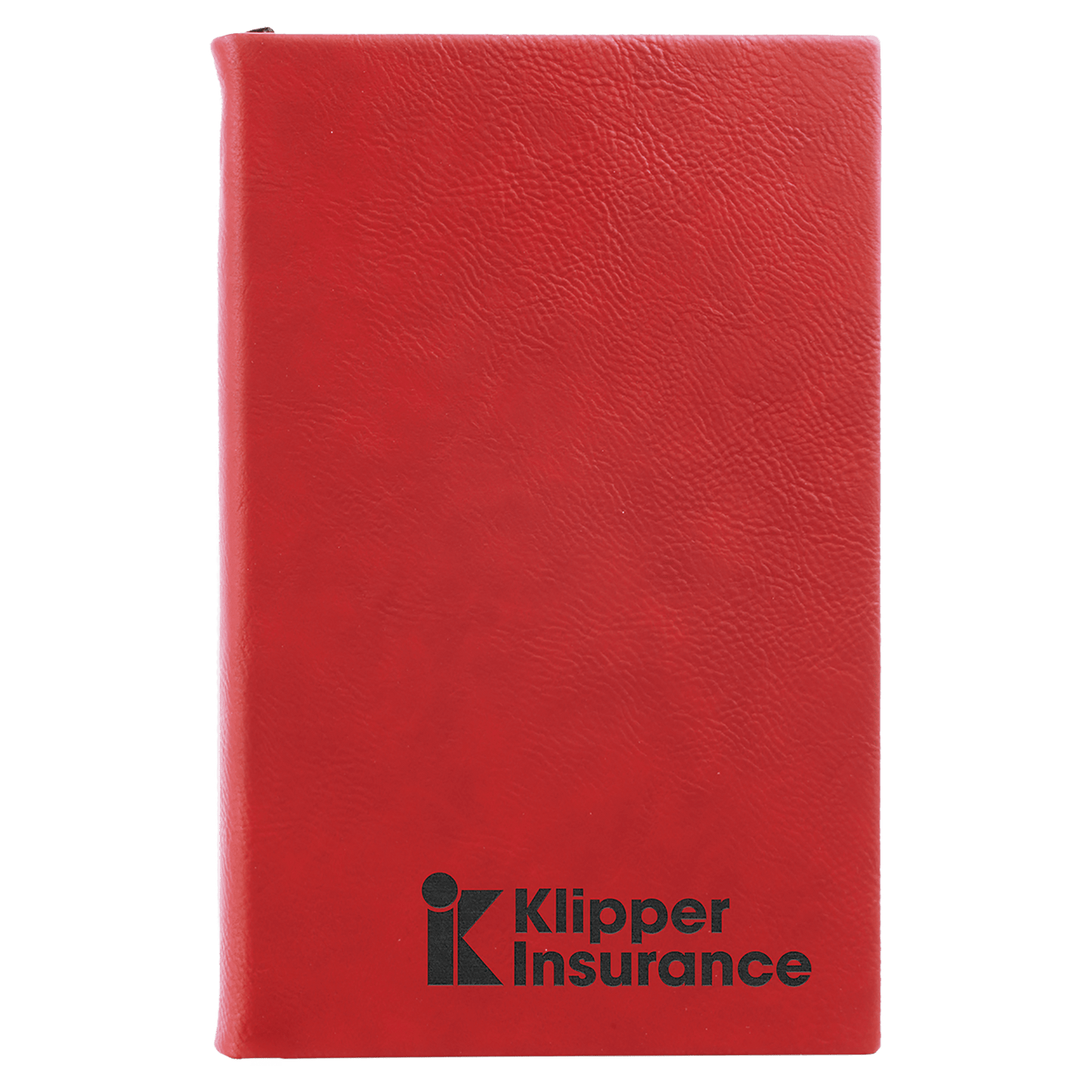Red Leatherette Journal with Lined Notepad