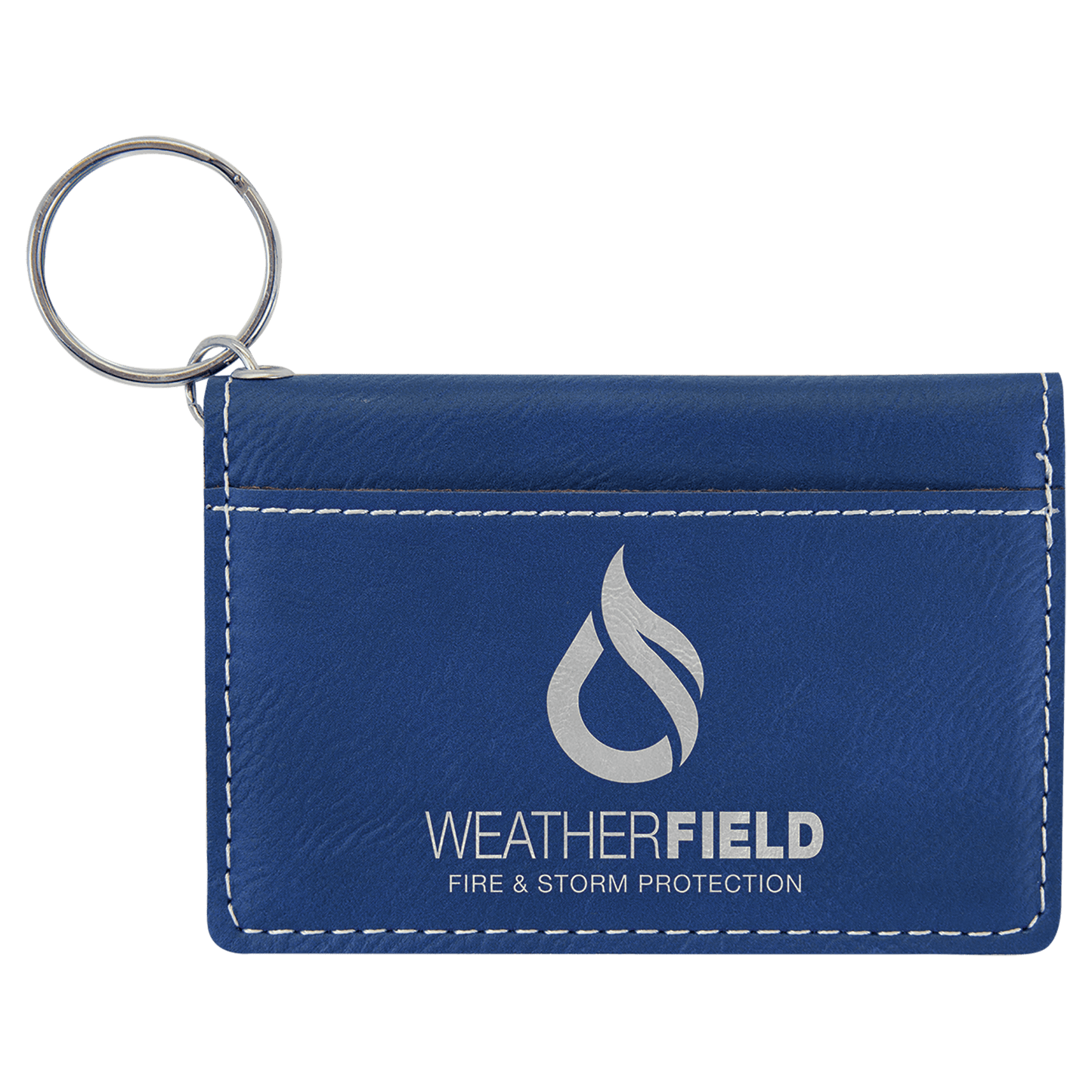 Leatherette Keychain ID Holder