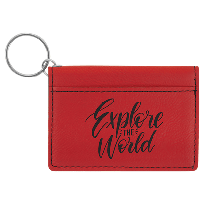 Leatherette Keychain ID Holder