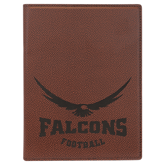 Football Leatherette Portfolio with Notepad 7" x 9"