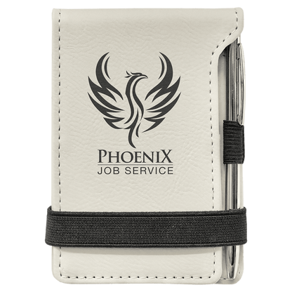 Leatherette Mini Notepad with Pen 3.25" x 4.75"