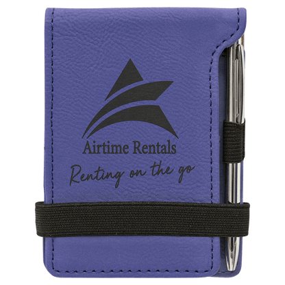 Leatherette Mini Notepad with Pen 3.25" x 4.75"