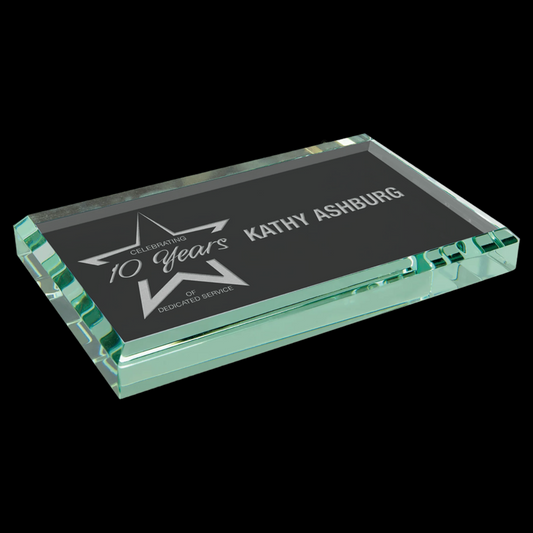 Jade Glass Paperweight