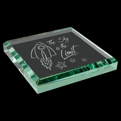 Jade Glass Paperweight