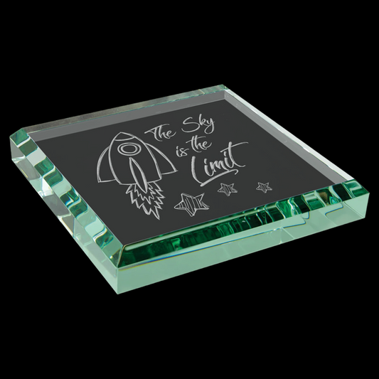 Jade Glass Paperweight