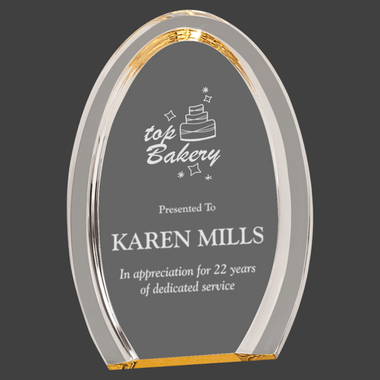 Gold Oval Halo Acrylic
