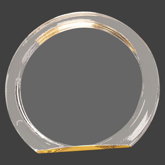 Gold Round Halo Acrylic