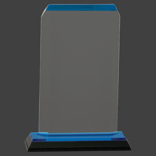 Blue Clipped Corner Impress Acrylic